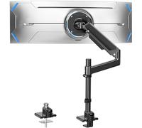 ErgoFocus Heavy Duty Single Monitor Mount for Max 49 inch, Hold 4.4 to 44 lbs Ultrawide Screens, Premium Monitor Arm for Samsung Odyssey G9 and More, Adjustable Gas Spring Desk Stand, VESA Mount