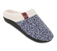 ERGOfoot Orthopedic Slippers with Arch Support, Slip-On Knit Soft Sherpa Lining House Slipper, Plantar Fasciitis Relief, Orthotic House Shoes with Indoor Outdoor Anti-Skid Rubber （Blue,5 UK