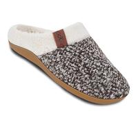 ERGOfoot Orthopedic Slippers with Arch Support, Slip-On Knit Soft Sherpa Lining House Slipper, Plantar Fasciitis Relief, Orthotic House Shoes with Indoor Outdoor Anti-Skid Rubber （Brown,7.5 UK