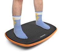 Ergohead Balance Board, 360° Rotation Anti Fatigue Wooden Wobble Board for Standing Desk, Office, Home, Gym, Kitchen (Black A, Adult)