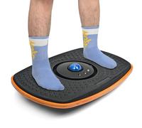 Ergohead Standing Desk Anti Fatigue Mat Balance Board with Marble, 360° Rotation Exercise Wooden Wobble Board Stability Rocker Perfect for Office, Workstation, Home, Gym, Kitchen