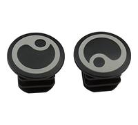 Ergon GP1 Silver Logo Grips End Plugs, Set of 2, Compatible with GP1, BioKork