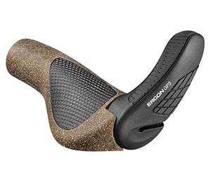 Ergon GP3 Bicycle Grip | Ergonomic with Bar End | Trekking, Touring, MTB | Regular | Large | Biocork