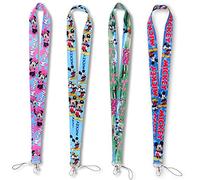 Ergonflow 4 Pack Cartoon Neck Lanyard Necklace Phone Straps Key Chain,Neck Lanyard for ID Badge Holder Bags Accessories with Lobster Clasps