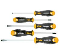 Ergonic 5pc Screwdriver Set Phillips Slotted Flat Head Soft Grip