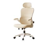 ErgonMesh Office Chair with Adjustable Lumbar Support & Headrest 90° Flip Armrests Comfortable for Home Study & DormitoryBeige Office Chair