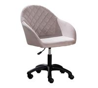 Ergonomic 360° Swivel Desk Chair Adjustable Velvet Padded Office Chair with Lumbar Support for Home & Office Mid Back Comfort Stylish Brown Design