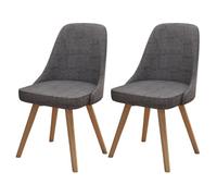 Ergonomic 360° Swivel Dining Chairs Dark Gray Leather Upholstered 2 Piece Set for Living Room Dining Room Bedroom or Office