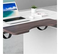 Ergonomic 55x24 cm Keyboard Tray with Arm Support - Curved Clip Design in Black/White/Walnut - Perfect for Home & Computer Desk Setup