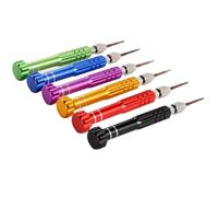 Ergonomic 6-Tool Anti-Fatigue Handle & Steel Construction for Computer Repair Thin Metal Screwdriver