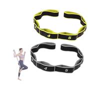 Ergonomic 8 Sections Dance Resistance Band Dance Stretching Belt Exercise Pull Strap with Number Easy to Use Sections Resistance Band