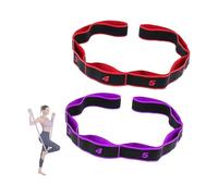 Ergonomic 8 Sections Dance Resistance Band Stretching Belt Exercise Pull Strap with Number Easy to Use Stretching Belt