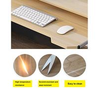 Ergonomic Adjustable Height Wooden Standing Desk - Home Office Desk with Keyboard Tray 54/60/70 cm Pull-Out Drawer & Under-Desk Extension for Enhanced Comfort & Productivity.