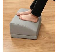Ergonomic Adjustable Heights Sponge Foot Rest Under Desk,Soft Foot Cushion with Anti-Slip Base,Alleviation for Lumbar,Back,Knee Pain (Grey,Height 15cm)