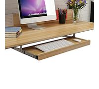Ergonomic Adjustable Under-Desk Keyboard Tray - Expandable 14-Inch Easy-Glide Slide Drawer for Home Office Gaming & Workspaces - Perfect for Comfort & Efficiency