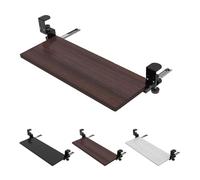 Ergonomic Adjustable Under-Desk Keyboard Tray - Space-Saving Pull-Out Platform with C-Clamp Supports 55 lbs 25.6 x 9.4 inches Perfect for Home & Office Use