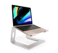 Ergonomic Aluminum Laptop Stand - Detachable Mount Riser Compatible With MacBook Pro/Air, HP, Lenovo, Samsung, Huawei - All 10-17.3" Notebooks (Silver)
