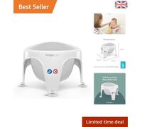 Ergonomic Baby Bath Seat with Soft Touch & Water Level Indicator - Grey
