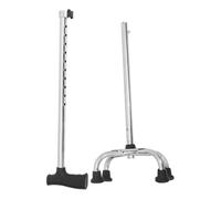 Ergonomic Balance Walking Cane with Flat Four-prong Base | Adjustable Stainless Steel Shaft, Abs and Rubber Parts, Black Finish, 100kg Load-bearing for Indoor Outdoor Use