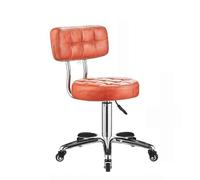 Ergonomic Barber Chair - Adjustable Height, Rolling Design, Comfortable Leather for Salons and Aesthetics Centers