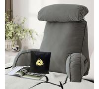 Ergonomic Bed Rest Reading Pillow With Detachable Neck Roll, Sofa And Bedside Cushion, Bed Rest Pillow With Neck/Arm Support, Lumbar Support Cushion, Backrest Pillow For Watching TV 75cm×40cm×58cm