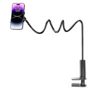 Ergonomic Bedside Smartphone Holder Flexible Gooseneck Arm 1.2m Length Handfree Mount Desk Table Holder For Phone Screen Foldable Phone Stand For Backpacks Storage