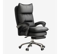 Ergonomic Big and Tall Home Office Gaming Chair with Armrest Height Adjustable Seat and Footstool Thick Back Computer Desk Chairs on Wheels for Adults Nero Color