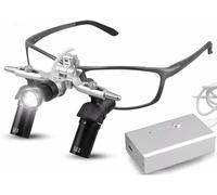 Ergonomic Binocular Loupes 48° 5.0X Ergo Loupes Working Distance 350-450mm Surgical Magnifying Glasses, 5W LED Headlamp Four Level Adjustable (5.0X with LED Light)