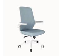Ergonomic Blue Mesh Computer Chair with 360° Flip Armrests & Upgraded Lumbar Support - Breathable Office Chair for Comfort & Productivity, 22"x22"x42"