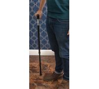 Aidapt Ergonomic Right Handed Walking Stick with Deluxe Black Matt Printed Design