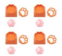 Ergonomic CatPaw Keycaps ABS Silicone Blend Reduced Noise Fatigue Easy Typing For Programmers And Gamers Customizable Mechanical Keycaps