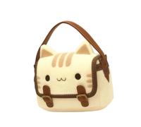 Ergonomic Cats Shaped Plush Handbag Top Handle Bag Creative Office Handbags Soft Work Bags For Women And Students Eye Catching Cats Accessory