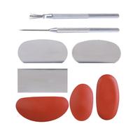 Ergonomic Ceramic Shape Scraper Cutter & Carving Tool 8 Piece Clay Cake Art Craft Detail