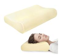 Ergonomic Cervical Memory Foam Pillow for Neck Pain Relief - Adjustable Contour Pillow for Side, Back, Stomach Sleepers - Orthopedic Neck Support with Cooling Washable Cover - Beige