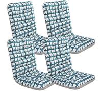 Ergonomic Chair Cushions with Backrest Non-Slip Removable & Washable Seat Pads Ideal for Outdoor Kitchen Garden Use (Set of 6 33x42x45cm)