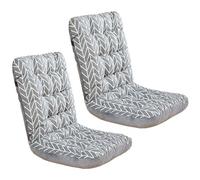 Ergonomic Chair Cushions with Backrest Non-Slip Removable & Washable Seat Pads Ideal for Outdoor Kitchen Garden Use (Set of 6 33x42x45cm)