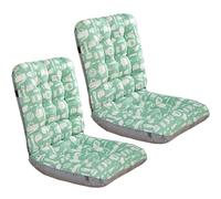 Ergonomic Chair Cushions with Backrest Non-Slip Removable & Washable Seat Pads Ideal for Outdoor Kitchen Garden Use (Set of 6 33x42x45cm)