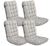 Ergonomic Chair Cushions with Backrest Non-Slip Removable & Washable Seat Pads Ideal for Outdoor Kitchen Garden Use (Set of 6 33x42x45cm)