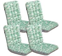 Ergonomic Chair Cushions with Backrest Non-Slip Removable & Washable Seat Pads Ideal for Outdoor Kitchen Garden Use (Set of 6 33x42x45cm)
