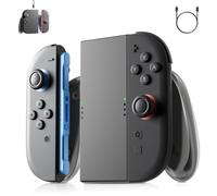 Ergonomic Charging Grip for Switch 2 JoyCon, Magnetic Fast Charging Controller Holder with LED Indicators, Lightweight Design, Supports Simultaneous Play, Includes USB-C Cable
