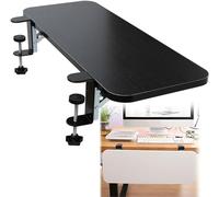 Ergonomic Clamp-On Keyboard Tray Without Drilling 65/80 x 25 cm 90° Foldable Computer Armrest for Home/Office Desk Extension Space-Saving Design
