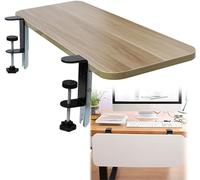 Ergonomic Clamp-On Keyboard Tray Without Drilling - Adjustable Desk Extension 65/80 x 25 cm 90° Foldable Armrest for Home/Office Use
