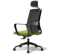 Ergonomic Comfy Desk Chair, Swivel Executive Task Chair with Adjustable Headrest and Lumbar Support, Two-way Breathable Mesh, Video Gaming Chair for Office/Home