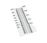Ergonomic Construction Screw Size Quick Measurement for Mechanic Engineers Exactly 150 mm Length in the Second Compact Screws Rulers