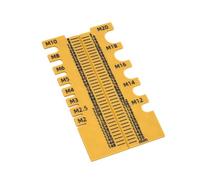 Ergonomic Construction Screw Size Quick Measurement for Mechanic Engineers Exactly 150 mm Length in the Second Compact Screws Rulers