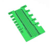 Ergonomic Construction Screw Size Quick Measurement for Mechanic Engineers Exactly 150 mm Length in the Second Compact Screws Rulers