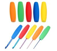 Ergonomic Crochet Hook Grips - 10 Pcs Soft Eva Handles | Arthritis Friendly Cushion for 2-10mm Hooks | Reduce Hand Fatigue| Comfort Grip for Knitting & Crocheting