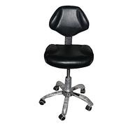 Ergonomic Dental Saddle Chair with Back Support - Rolling Stool for Dentists, Tattoo Artists, and Salon Professionals, Comfortable Seating Solution