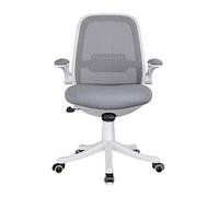 Ergonomic Desk Chair Office Chair Ergonomic Office Chair with Flip-Up Armrest, Mid-Back, Mesh, Adjustable, Swivel Office Desk Chair for Home Office - Gray