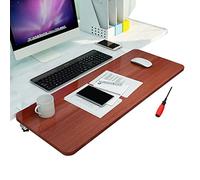 Ergonomic Desk Extender 7 Colors Wooden Keyboard Tray Mouses Platforms - With Steel Foldable K-Bracket - Folds Or Unfolds Easily - N - Armrest Shelf Computer Elbow Arm Su,Teak65X25Cm(26X10Inch)